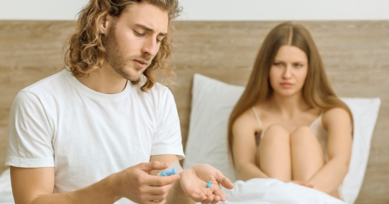 זוג המשתמש בתרופות להפרעת זיקפה